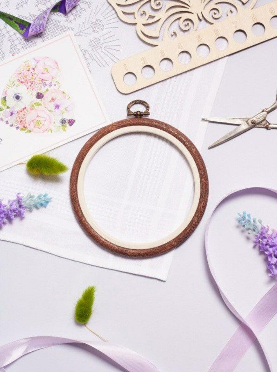 Round Flexi Hoop 230-2 Woodgrain  |   Hoops & Frames Hoops & Frames Hoops & Frames