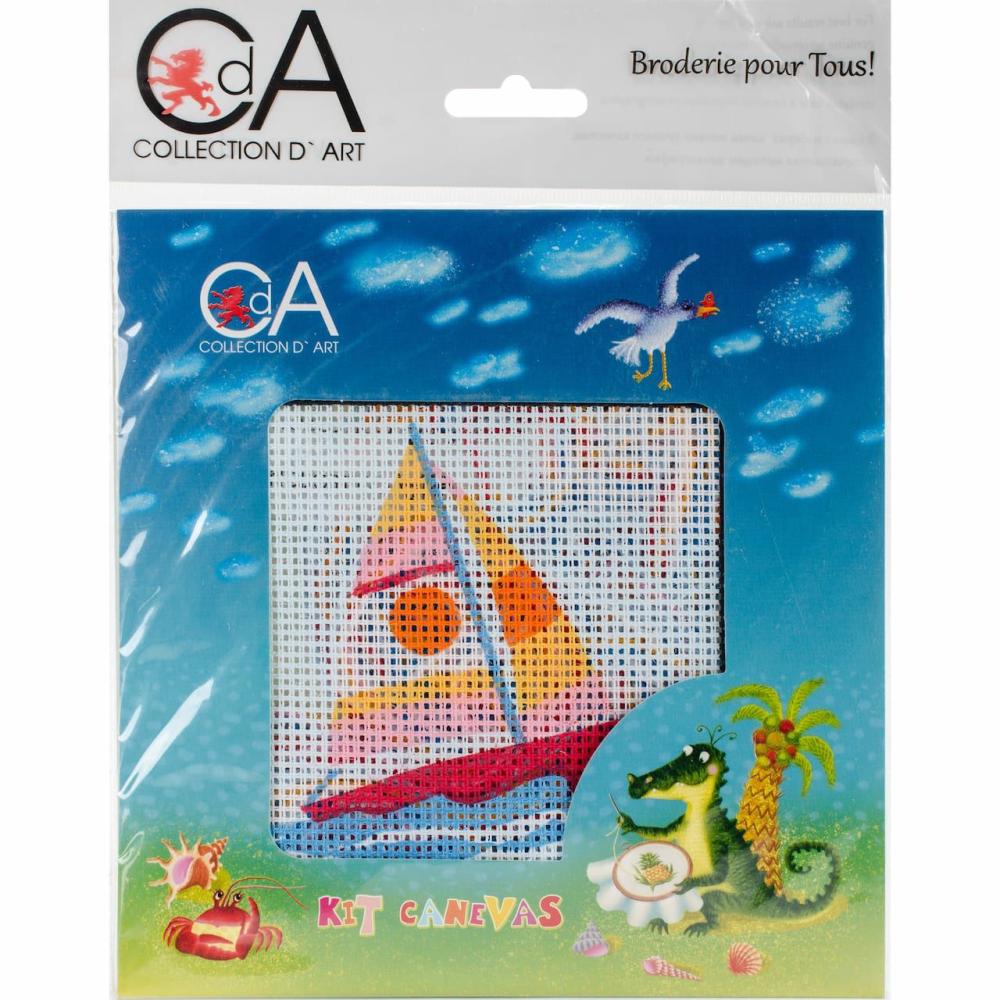 Sailing Boat Stamped Needlepoint Kit  |   Needlepoint Needlepoint Needlepoint