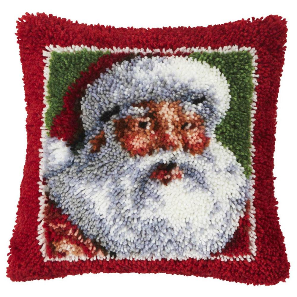 Santa Fever Pillow Latch Hook Kit Multicolor |   Latch Hook Latch Hook Latch Hook