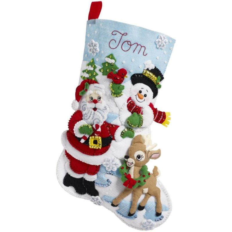 Santa’s Gathering Felt Stocking Kit  |   Appliqué Appliqué Appliqué