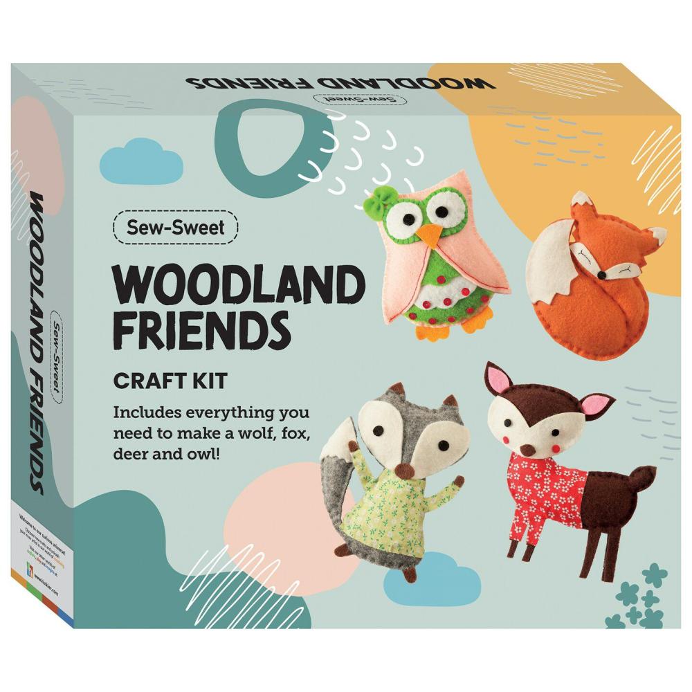 Sew-Sweet Woodland Friends – DIY Sewing Craft Kit, Create 4 Stuffed Felt Animals, Learn How to Sew, Activity Kit for Adults & Kids Clear |   Needlepoint Needlepoint Clear