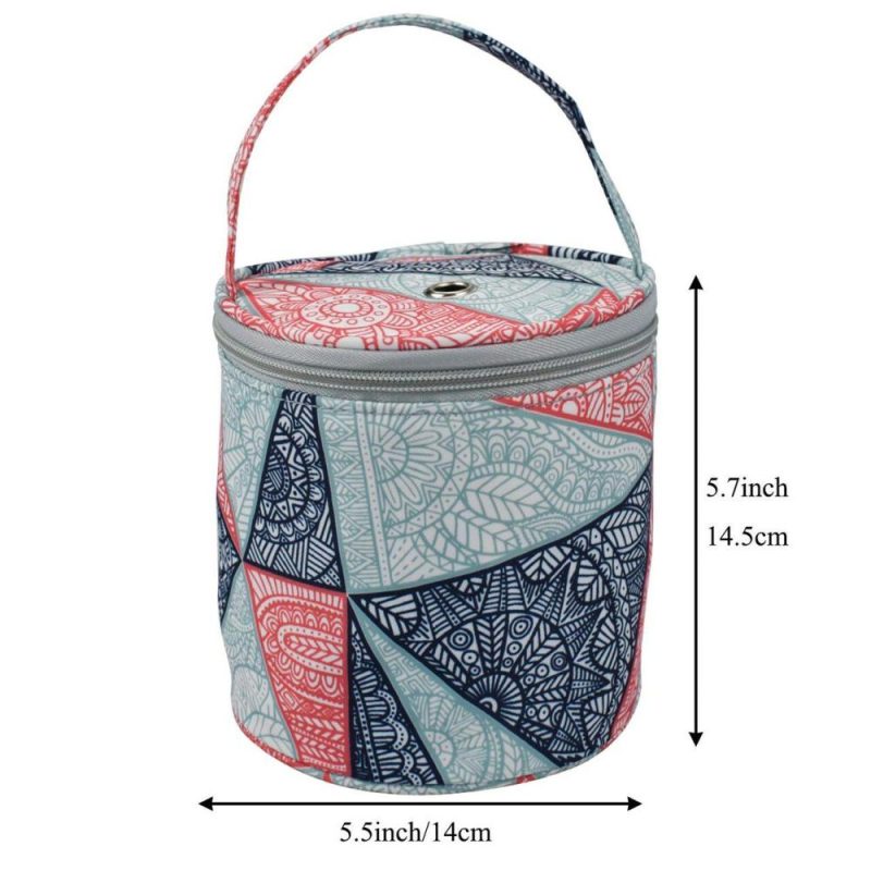 Small Yarn Storage Bag, Mini Knitting Bag Yarns Drum Case for Carry Yarn Ball, Crochet Kits, Knitting Supplies and Sewing Accessories, for Beginner, Crocheter and Crafter, Blue  |   Knitting Supplies Knitting & Crochet Knitting Supplies