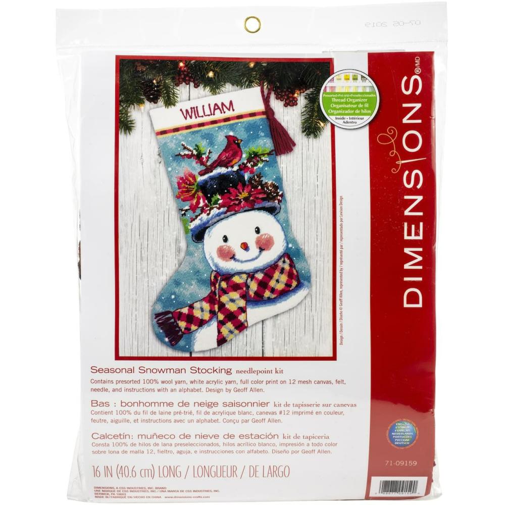 Snowman Needlepoint Stocking Kit  |   Needlepoint Needlepoint Needlepoint