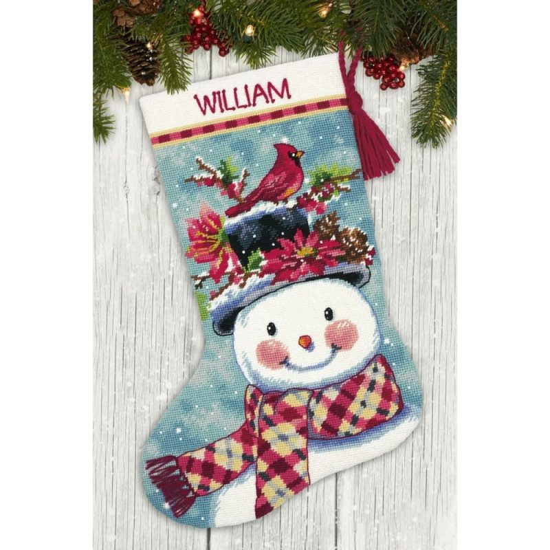 Snowman Needlepoint Stocking Kit  |   Needlepoint Needlepoint Needlepoint