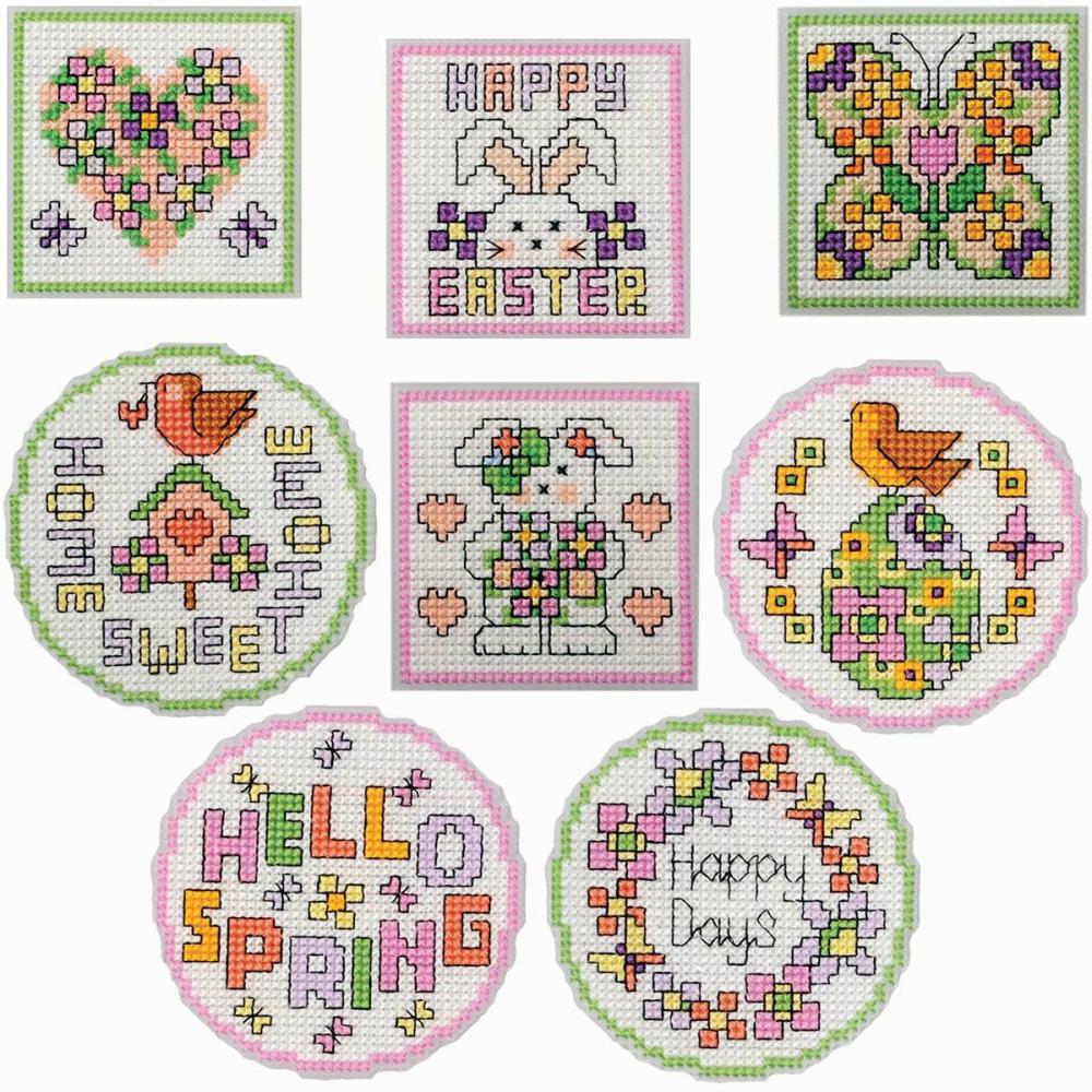 Spring & Easter Magnets Plastic Canvas Kit Multicolor |   Needlepoint Needlepoint Multicolor