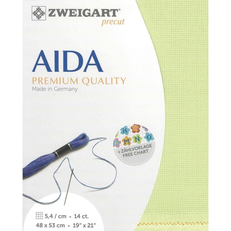 Stern-Aida 14 Count Pre-Cut Fabric Lime |   Cloth & Canvas Cloth & Canvas Cloth & Canvas