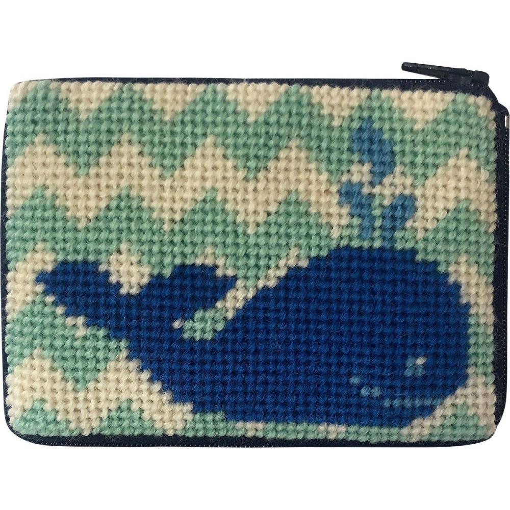 Stitch and Zip Kids Coin Case Needlepoint Kit Whale SZ8112 Multicolor |   Needlepoint Needlepoint Multicolor