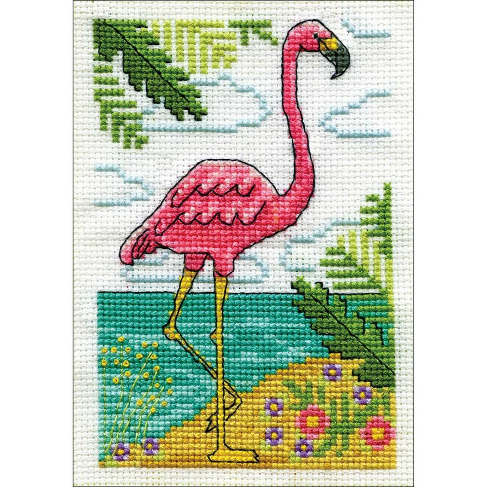 Stitch & Mat Flamingo Counted Cross Stitch Kit  |   Cross Stitch & Embroidery Cross Stitch & Embroidery Cross Stitch & Embroidery