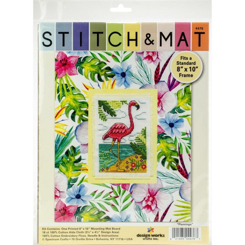 Stitch & Mat Flamingo Counted Cross Stitch Kit  |   Cross Stitch & Embroidery Cross Stitch & Embroidery Cross Stitch & Embroidery