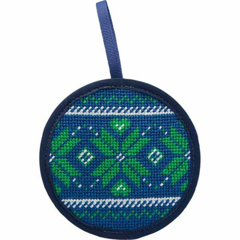 Stitch-Ups Fair Isle Blue Needlepoint Ornament Kit Multicolor |   Needlepoint Needlepoint Multicolor