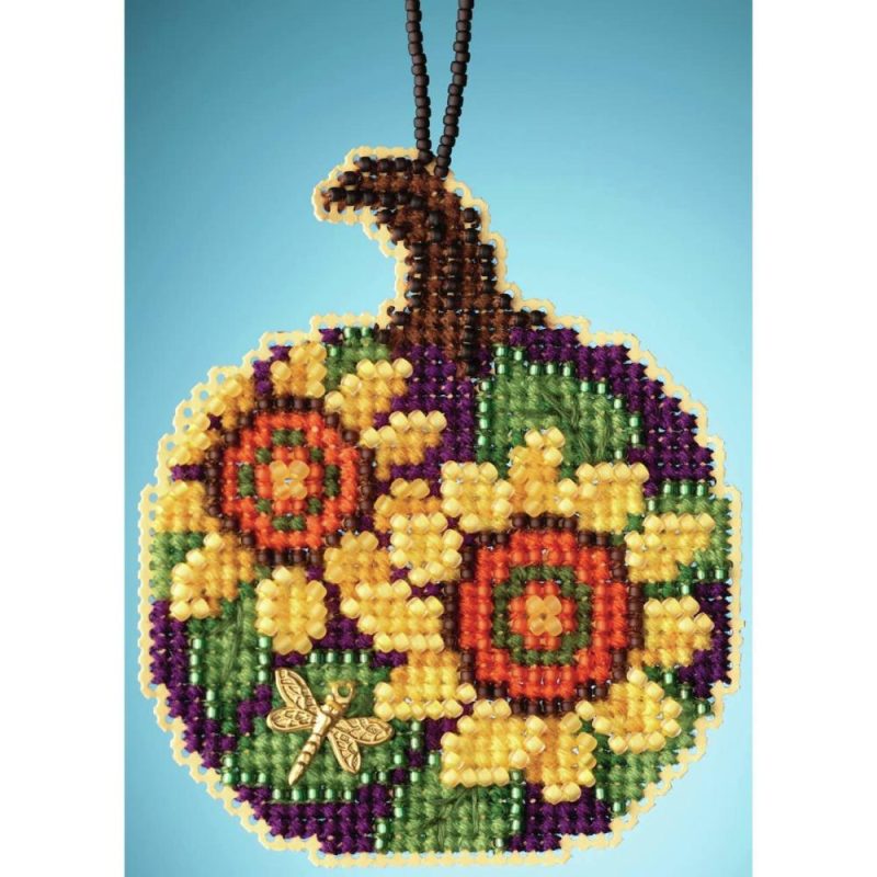 Sunflower Pumpkin Ornament Beaded Counted Cross Stitch Kit  |   Cross Stitch & Embroidery Cross Stitch & Embroidery Cross Stitch & Embroidery