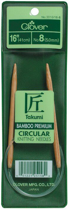 Takumi Bamboo Circular Knitting Needles 16″-Size 8/5mm  |   Knitting Supplies Knitting & Crochet Knitting Supplies