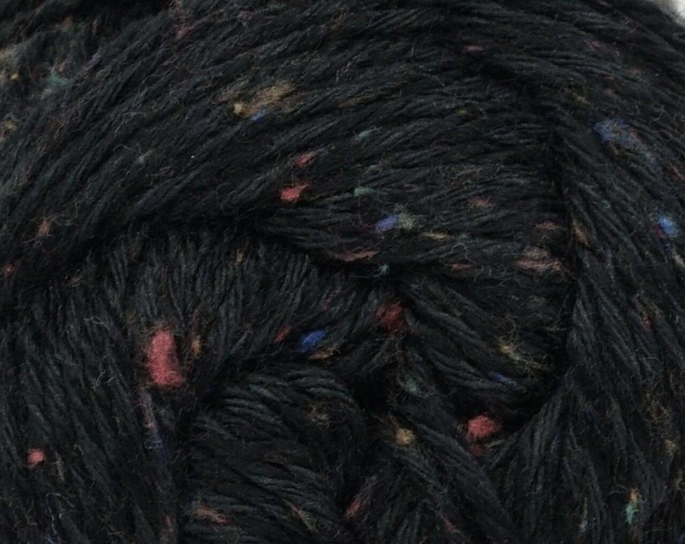 Tatamy Tweed Worsted Cotton Blend Yarn – #1215 Black  |   Basic Yarn Basic Yarn Basic Yarn