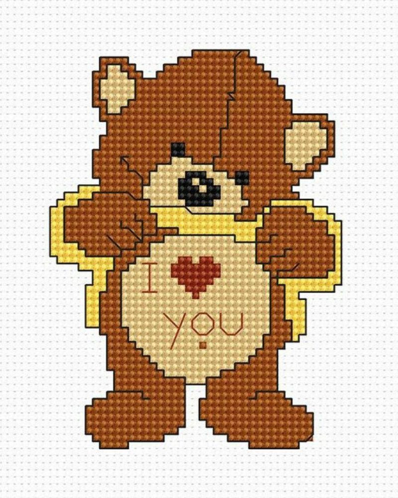 Teddy Bear B086L Counted Cross-Stitch Kit  |   Cross Stitch & Embroidery Cross Stitch & Embroidery Cross Stitch & Embroidery