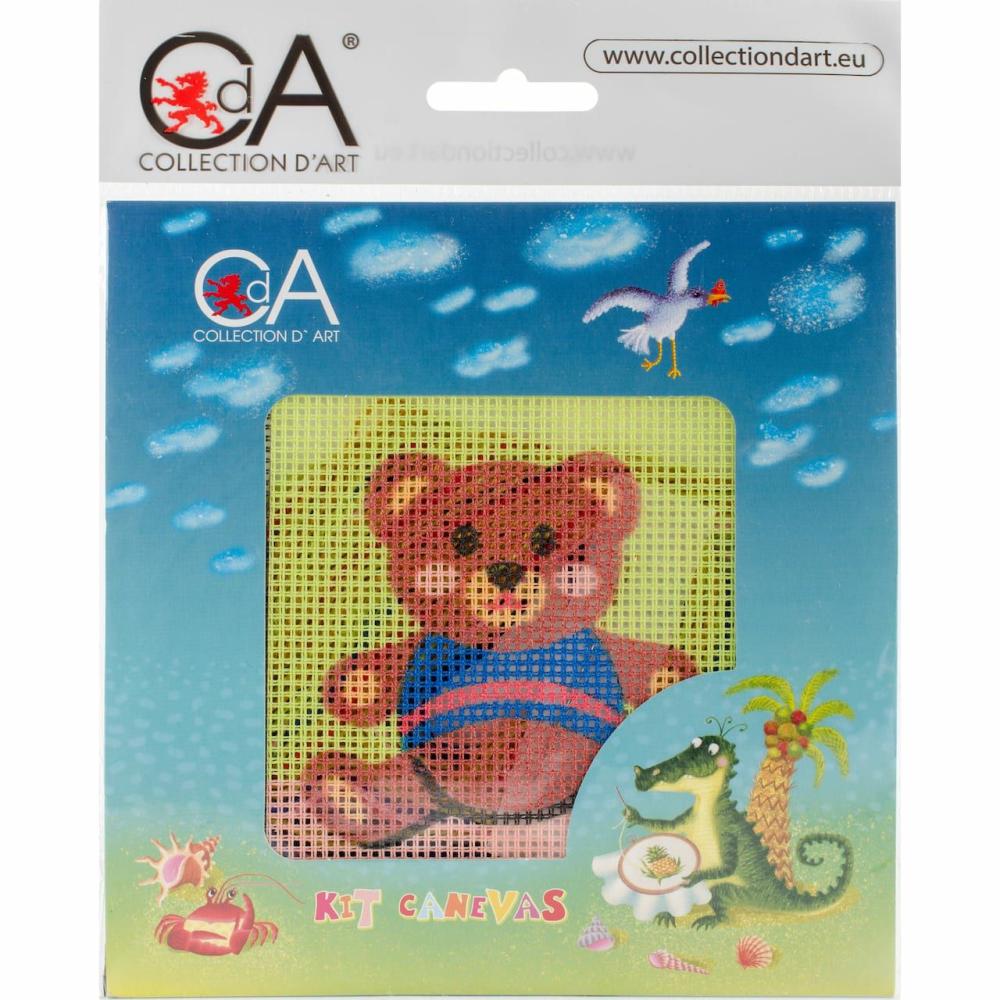 Teddy Stamped Needlepoint Kit  |   Needlepoint Needlepoint Needlepoint