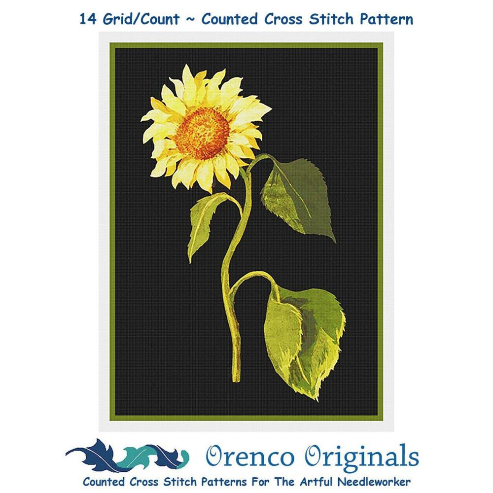 The Great Sunflower Flower by Mary Delany Counted Cross Stitch Pattern  |   Cross Stitch & Embroidery Cross Stitch & Embroidery Cross Stitch & Embroidery