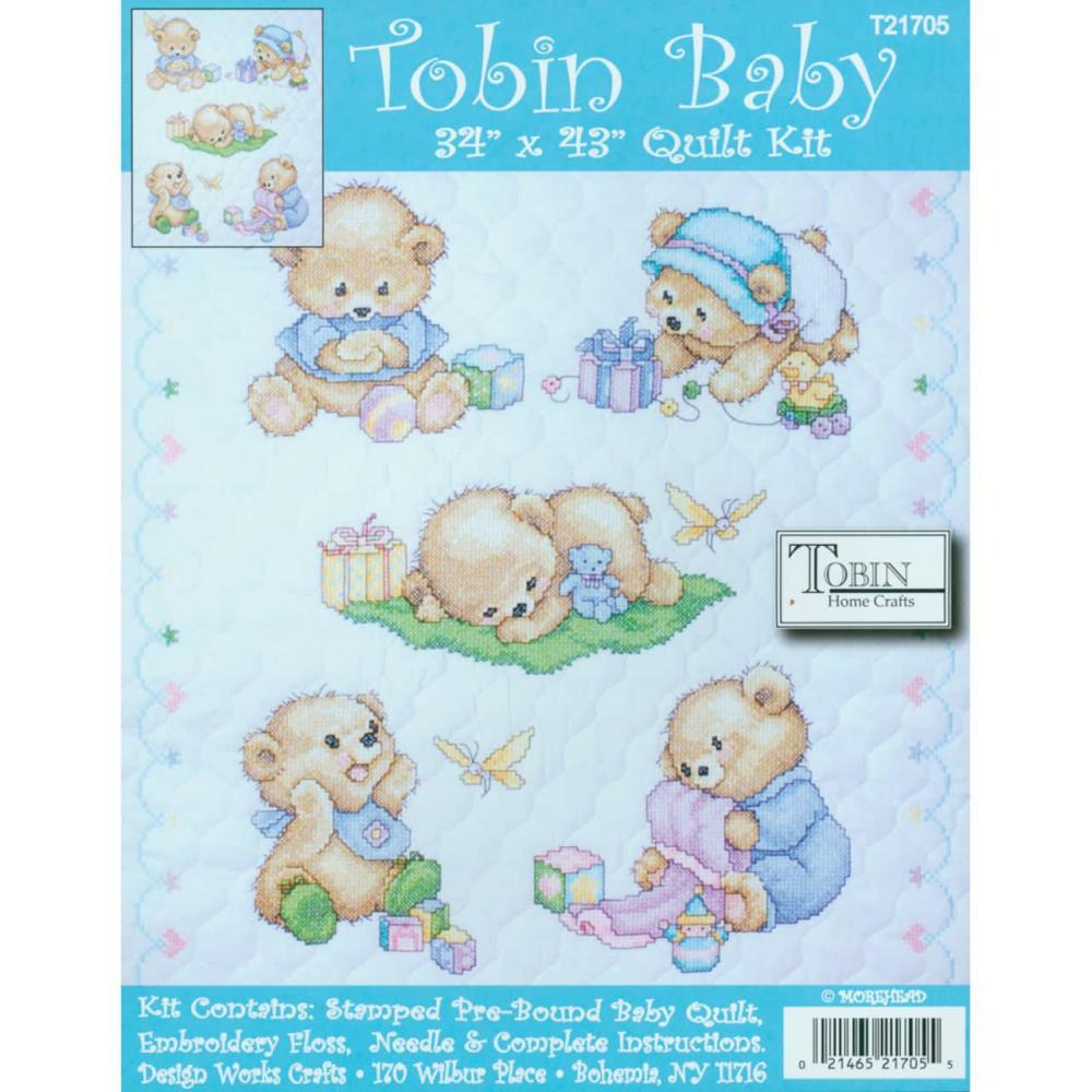 Tobin Baby Bears Stamped Quilt Cross Stitch Kit  |   Cross Stitch & Embroidery Cross Stitch & Embroidery Cross Stitch & Embroidery