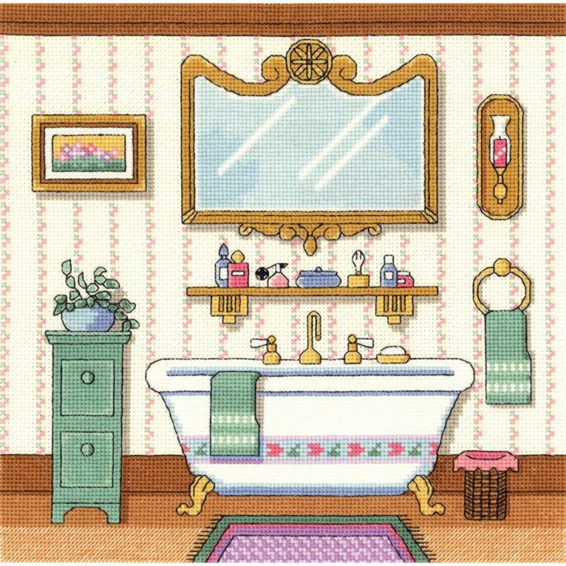 Victorian Bath Counted Cross Stitch Kit  |   Cross Stitch & Embroidery Cross Stitch & Embroidery Cross Stitch & Embroidery