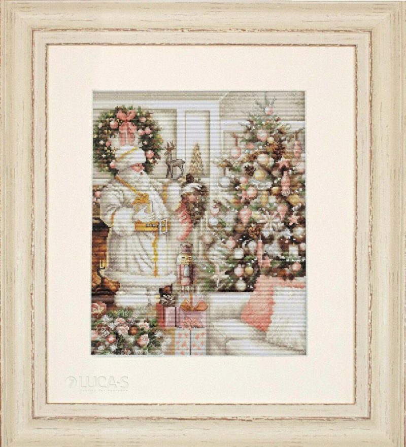 White Santa With Christmas Tree BU5019L Counted Cross-Stitch Kit  |   Cross Stitch & Embroidery Cross Stitch & Embroidery Cross Stitch & Embroidery