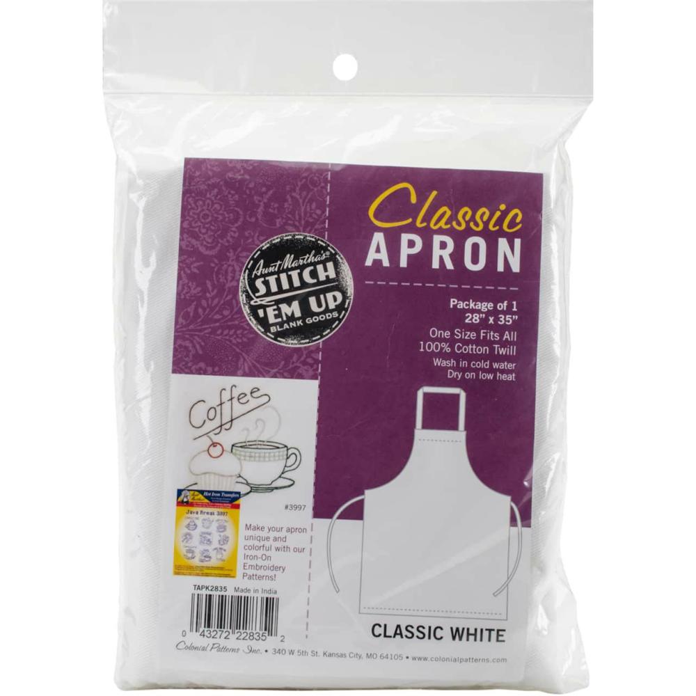 White Stitch ‘Em Up Classic Apron  |   Cloth & Canvas Cloth & Canvas Cloth & Canvas