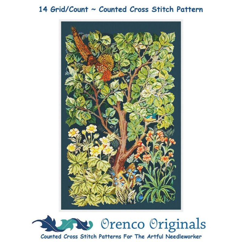 William Morris Arts and Crafts Woodland Pheasant Counted Cross Stitch Pattern  |   Cross Stitch & Embroidery Cross Stitch & Embroidery Cross Stitch & Embroidery