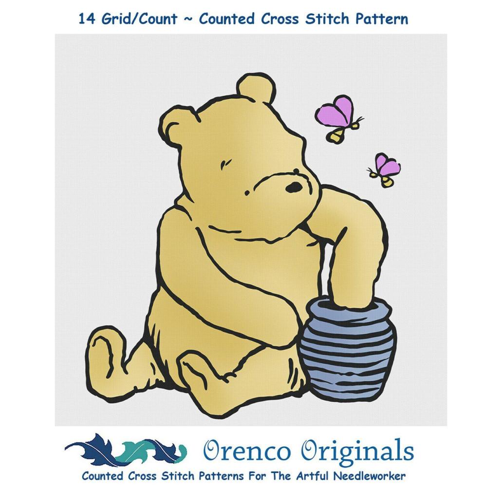 Winnie The Pooh and The Honeybees Counted Cross Stitch Pattern  |   Cross Stitch & Embroidery Cross Stitch & Embroidery Cross Stitch & Embroidery