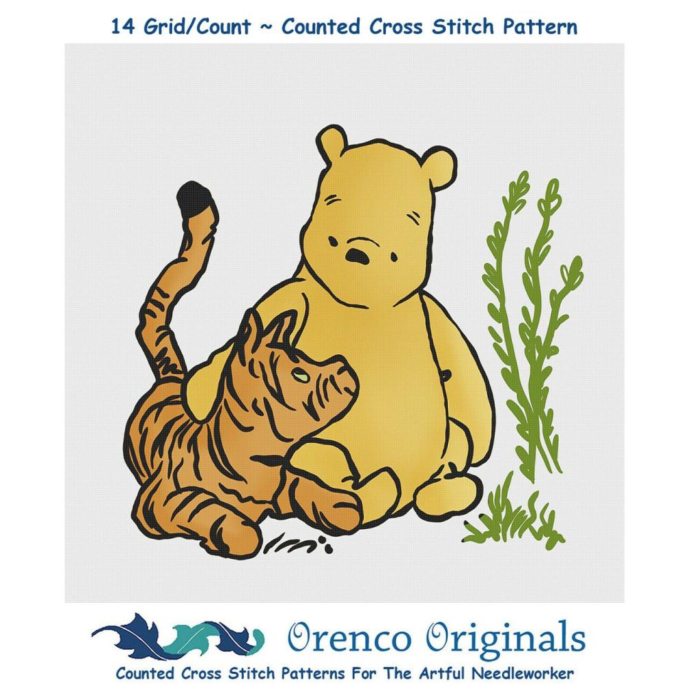 Winnie The Pooh and Tigger Counted Cross Stitch Pattern  |   Cross Stitch & Embroidery Cross Stitch & Embroidery Cross Stitch & Embroidery