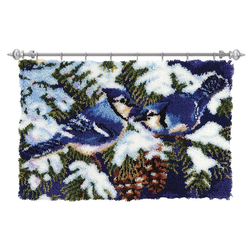 Winter Blue Jays Latch Hook Kit Multicolor |   Latch Hook Latch Hook Latch Hook