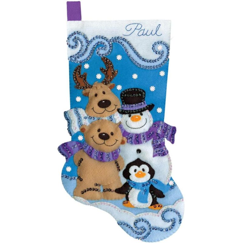 Winter Friends Felt Stocking Kit  |   Appliqué Appliqué Appliqué