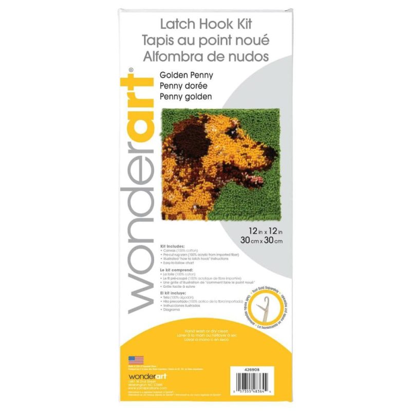 Wonderart® Golden Penny Latch Hook Kit  |   Latch Hook Latch Hook Latch Hook