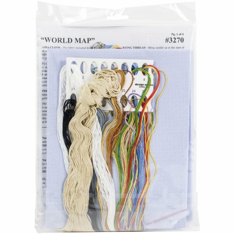 World Map Counted Cross Stitch Kit  |   Cross Stitch & Embroidery Cross Stitch & Embroidery Cross Stitch & Embroidery