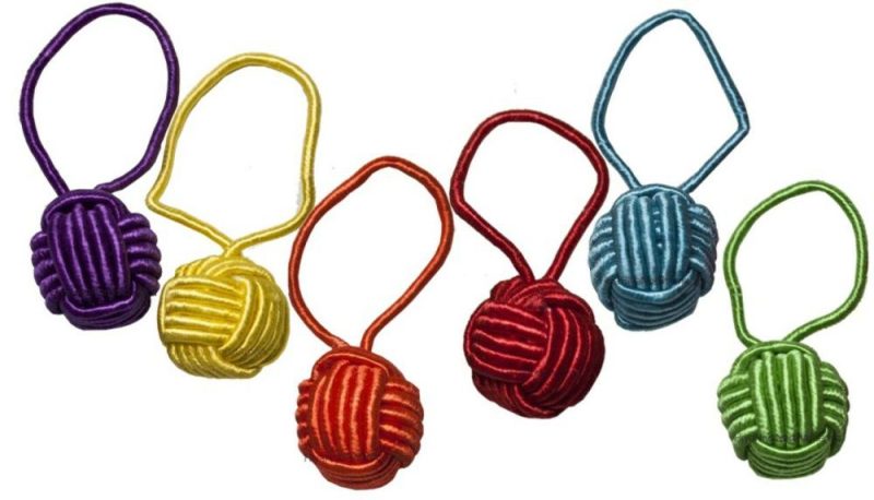 Yarn Ball Stitch Markers – Assorted – Set of 6  |   Stitch Markers Knitting & Crochet Stitch Markers