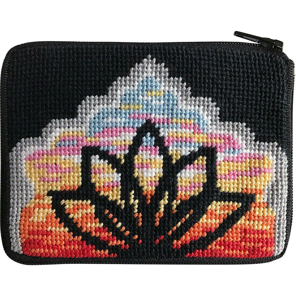 Yoga Lotus Needlepoint Coin Purse Kit– Multicolor |   Needlepoint Needlepoint Multicolor