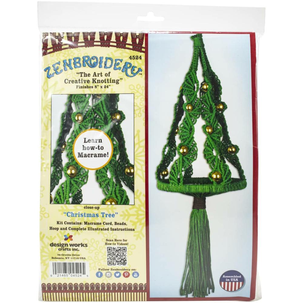 Zenbroidery™ Christmas Tree Macramé Wall Hanging Kit  |   Macrame Macrame Macrame