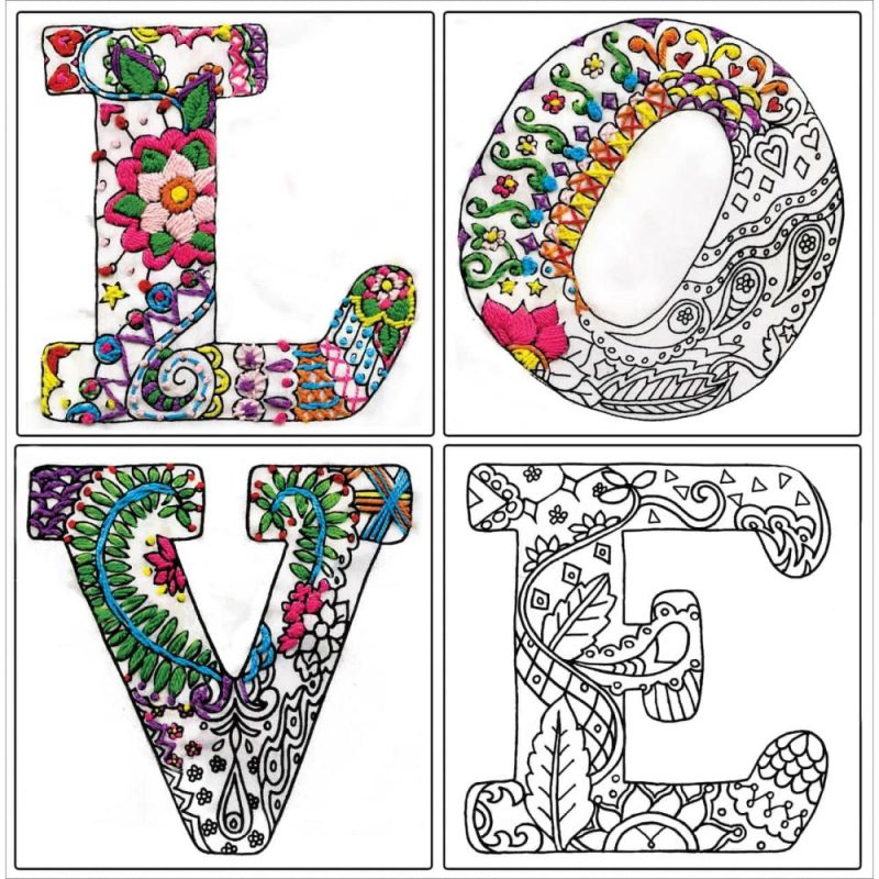 Zenbroidery™ Love Stamped Embroidery Kit  |   Cross Stitch & Embroidery Cross Stitch & Embroidery Cross Stitch & Embroidery