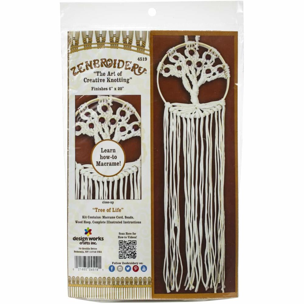 Zenbroidery™ Tree of Life Macramé Wall Hanging Kit  |   Macrame Macrame Macrame