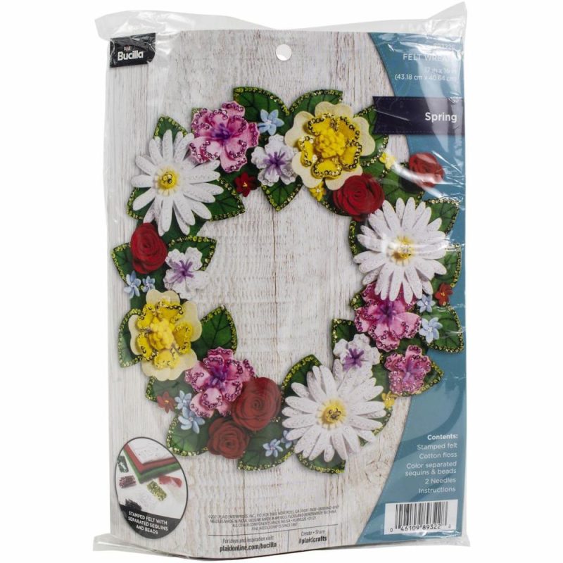 Bucilla® Spring Wreath Felt Wreath Applique Kit  |   Appliqué Appliqué Appliqué