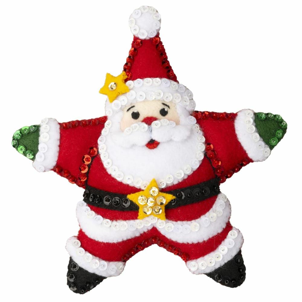 Bucilla® Star Of The Show Felt Ornaments Applique Kit Set, 6ct.  |   Appliqué Appliqué Appliqué