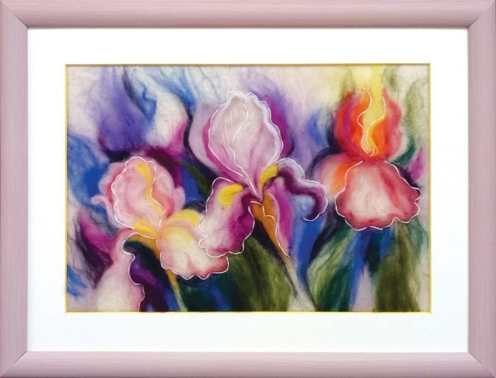 Felting kit Fragrant irises V-206C  |   Felting Felting Felting