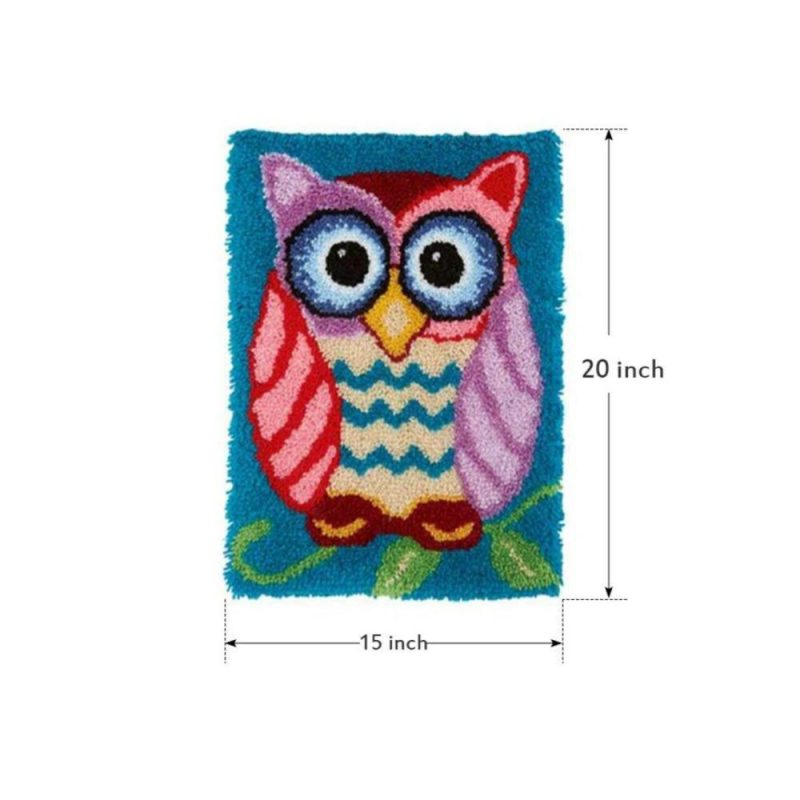 Latch Hook Rug Kit Owl  |   Home Decor Yarn Home Decor Yarn Home Decor Yarn