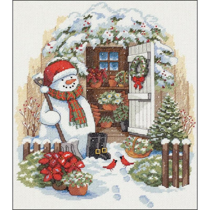 Garden Shed Snowman Counted Cross Stitch Kit  |   Cross Stitch & Embroidery Cross Stitch & Embroidery Cross Stitch & Embroidery