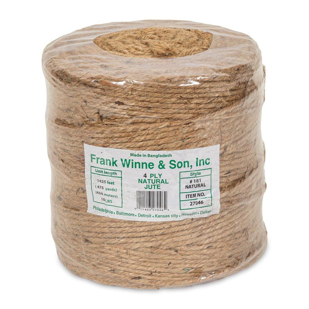 Jute Twine – Natural, Ball, 4-Ply, 1420 ft Orange |   Macrame Macrame Macrame