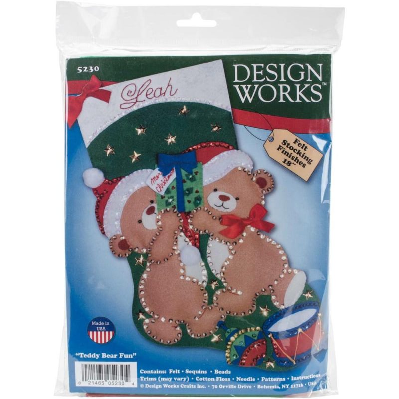 Teddy Bear Fun Felt Stocking Applique Kit  |   Appliqué Appliqué Appliqué