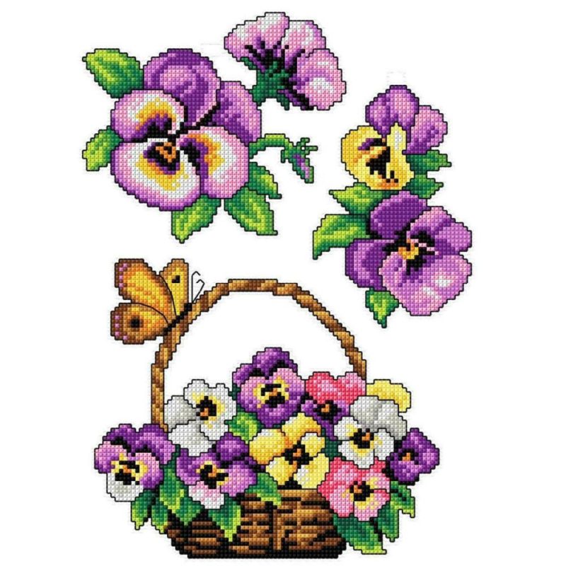 Violas Plastic Canvas Counted Cross Stitch Kit  |   Cross Stitch & Embroidery Cross Stitch & Embroidery Cross Stitch & Embroidery