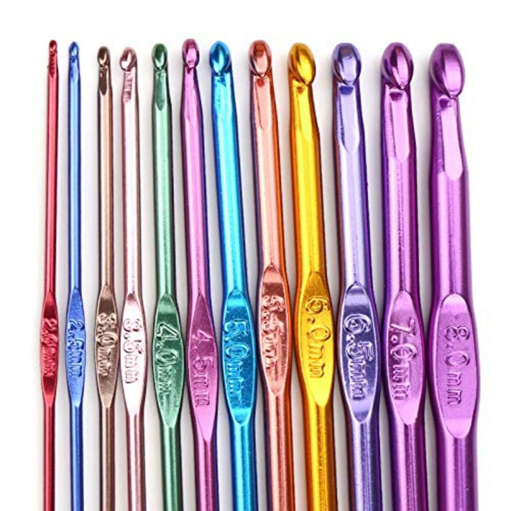 14PCS Aluminum Crochet Hooks Knitting Needles Craft Yarn 2.0mm/2.5mm/3.0mm/3.5mm/4.0mm/4.5mm/5.0mm/5.5mm/6.0mm/6.5mm/7.0mm/8.0mm/9.0mm/10.0mm  |   Crochet Supplies Crochet Supplies Crochet Supplies