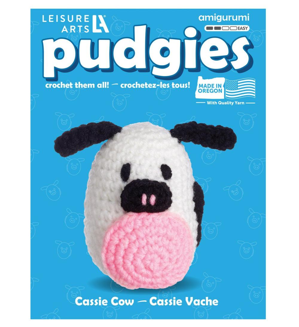 Crochet Kit, Pudgies Cassie the Cow, 3″, crochet kit for beginners, complete crochet kit, animal crochet kits, crochet animal kit, DIY amigurumi crochet kits  |   Crochet Kits Crochet Kits Crochet Kits