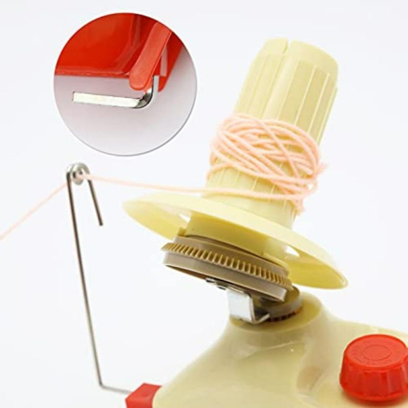 Needlecraft Yarn Ball Winder Hand Operated,Red,Portable Package,Easy to Set Up and Use,Sturdy with Metal Handle and Tabletop Clamp,Including Yarn Needles Set…  |   Crochet Supplies Crochet Supplies Crochet Supplies