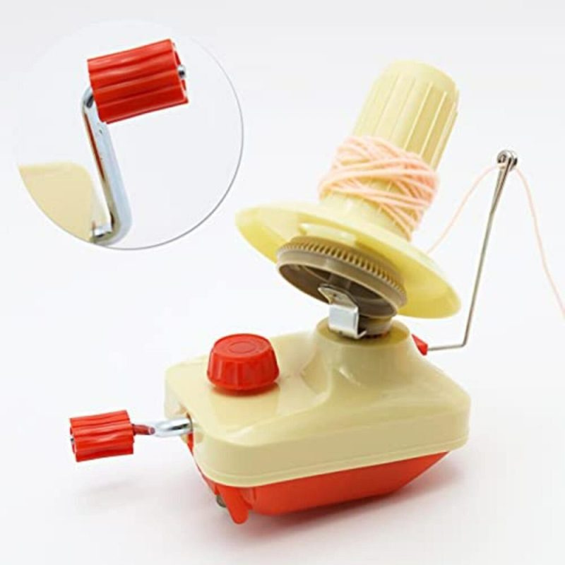 Needlecraft Yarn Ball Winder Hand Operated,Red,Portable Package,Easy to Set Up and Use,Sturdy with Metal Handle and Tabletop Clamp,Including Yarn Needles Set…  |   Crochet Supplies Crochet Supplies Crochet Supplies