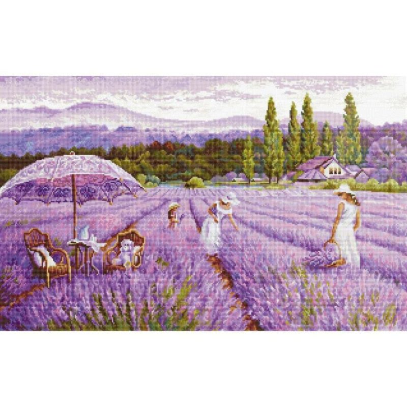 Lavender Field Counted Cross Stitch Kit  |   Cross Stitch & Embroidery Cross Stitch & Embroidery Cross Stitch & Embroidery