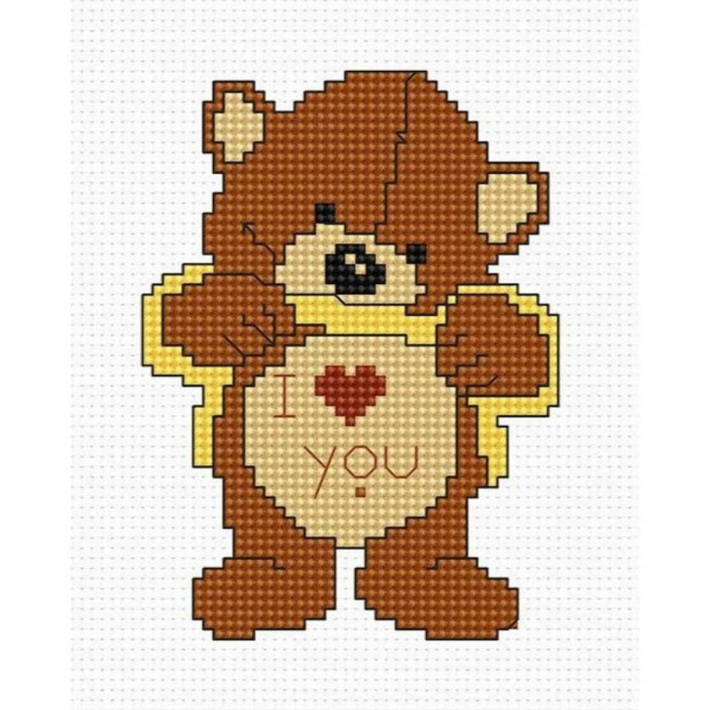 Teddy Bear Counted Cross Stitch Kit  |   Cross Stitch & Embroidery Cross Stitch & Embroidery Cross Stitch & Embroidery